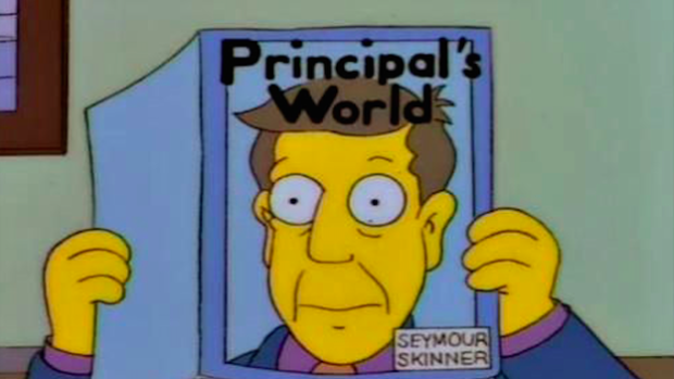 Putting the pal back into principal: Seymour Skinner.