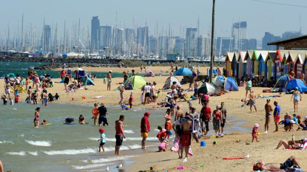 Life's a beach ... As the warming trend increases over coming years, record-breaking heat will become more and more common, scientists say.