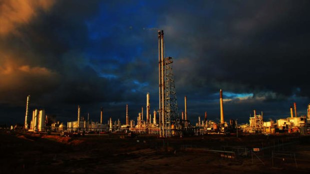 On the market: Shell's oil refinery in Geelong.