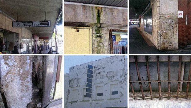 Examples of disrepair at the Waltons building.