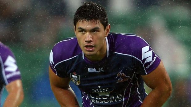 Centre of the storm: Melbourne's Jordan McLean could be targeted by Newcastle Knights fans this weekend.