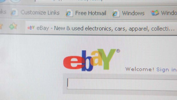 A screenshot of popular auction website ebay.com.au