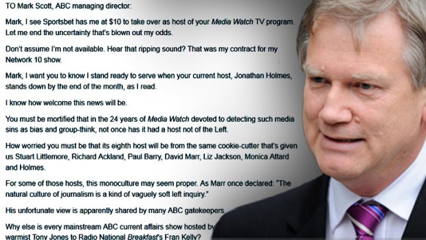 Andrew Bolt's pitch for the job.