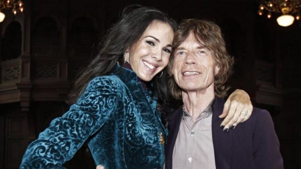 13-year relationship ... designer L'Wren Scott with Mick Jagger during Fashion Week in New York.