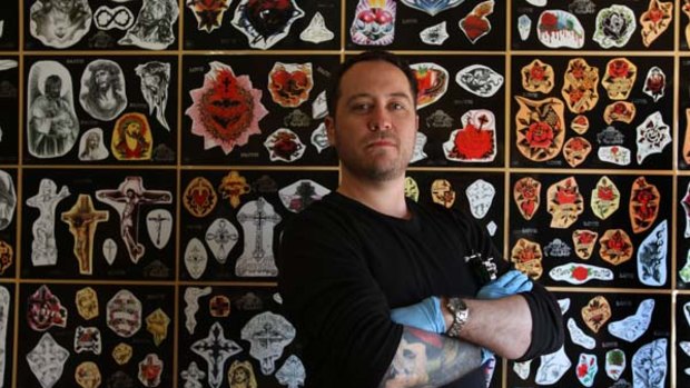 Les Rice a painter who makes his income as a tattooist.