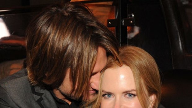 Fused together ... Keith Urban and Nicole Kidman.