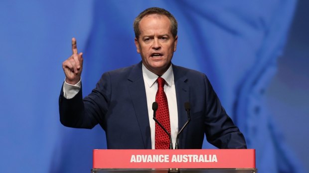 Opposition Leader Bill Shorten addresses the ALP national conference.