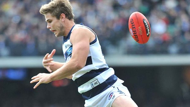 Geelong's Tom Hawkins has been a late developer but now looks unstoppable.