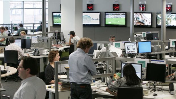 Changing times: The newsroom of the future.