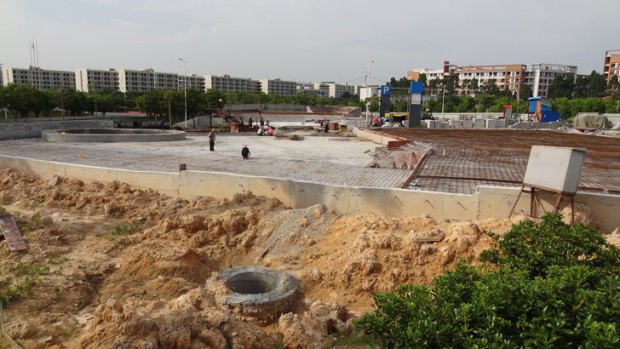 Guangzhou skate park in development.