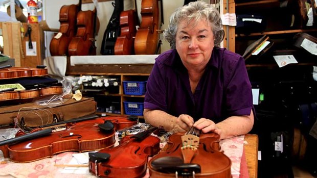 Off key ... Charmian Gadd from the Violinery said students may be sold inferior instruments because of a''kickback'' agreement their teacher had with a dealer.