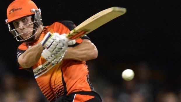 Big hitter: Mitchell Marsh secured a miracle win for the Perth Scorchers.