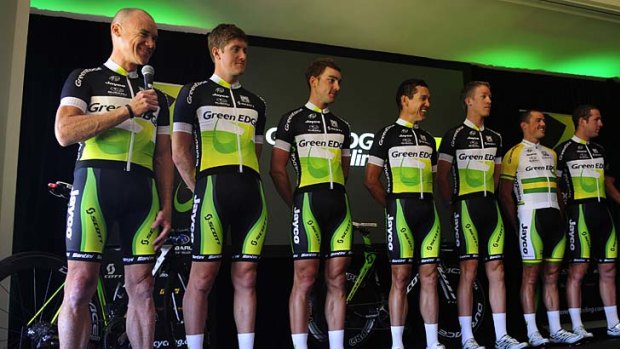 GreenEdge cycling team launch at The Tour Down Under, in Adelaide, January.