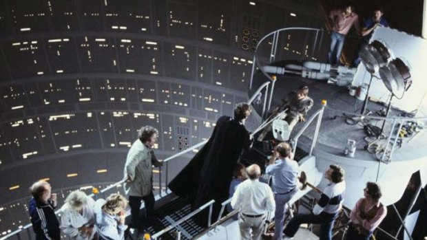 Bob Anderson as Darth Vader in a behind the scenes shot from <i>The Empire Strikes Back</i>
