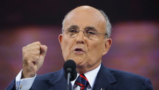Former U.S. Republican presidential candidate and former New York Mayor Rudy Giuliani.