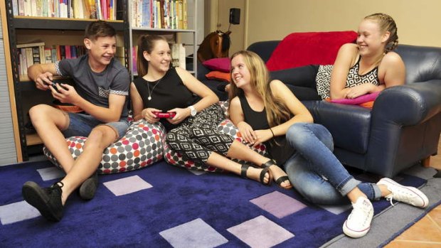Lincoln Smith,14 of Torrens, Madison Scott, 16 of Chifley, Georgia Lockier, 15 of Chapman and Phoebe Scott, 14 of Chifley. These teens say they're not surprised the non-drinking figures are so high.