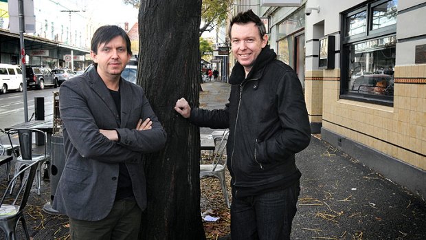 Andrew and Matt McConnell in Gertrude Street, Fitzroy.