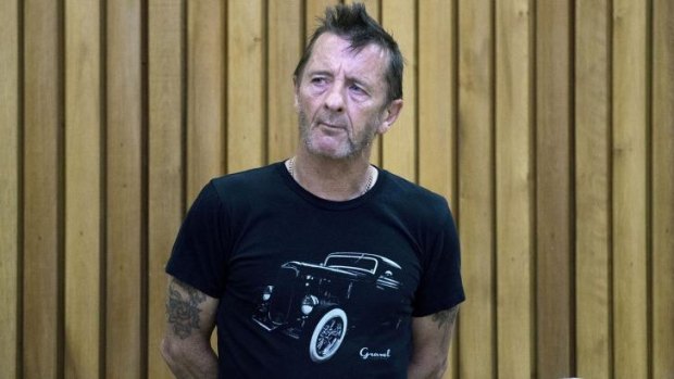 Phil Rudd: The former AC/DC drummer in the dock last month.