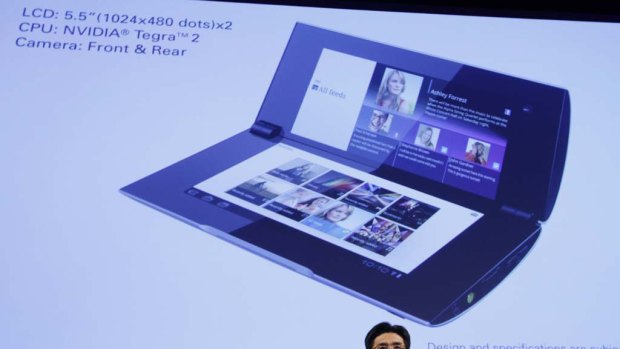Sony's S2 tablet has dual 5.5-inch screens.