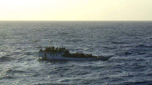The boat that sank between Indonesia and Christmas Island.