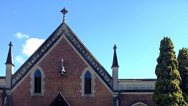 Mourners outside St Paul's Anglican Church, Ipswich where Allison Baden-Clay's funeral was held yesterday.