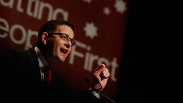 Emphatic: Daniel Andrews has made rebuilding technical schools and revitalising the TAFE system a key plank in his efforts to win government.