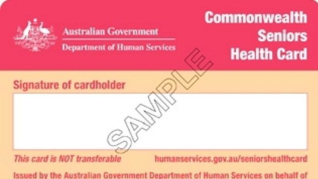 Commonwealth Seniors Health Card.