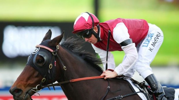 Lust for life: Jockey Kerrin McEvoy on Generalife takes out Saturday’s feature at Rosehill, the Winter Stakes.