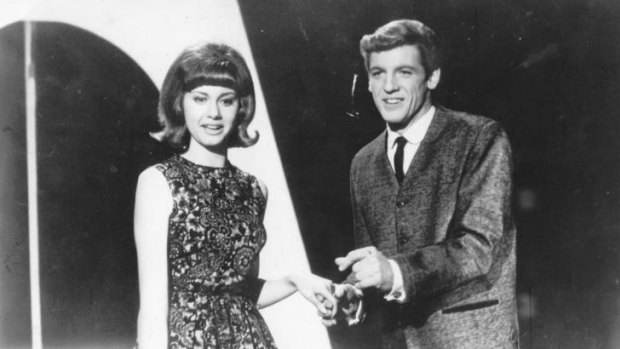 Ian Turpie sings with Olivia Newton John on the national teenage show 'Sing, Sing, Sing' in 1965