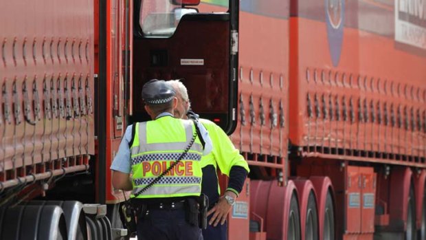 Crackdown ... police and the NSW government are prosecuting trucking companies for offences committed by their drivers.