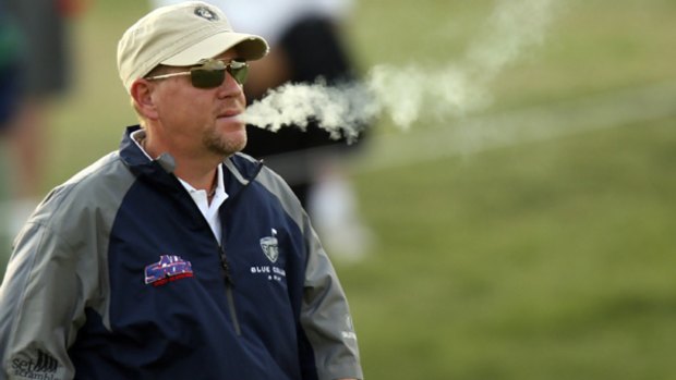 Blowing up ... John Daly was so angry with a reporter that he gave out his mobile phone number.