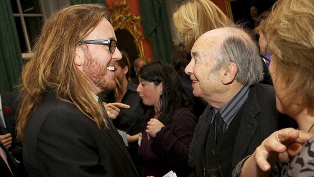 Cultural exchange &#8230; Blake meets the Australian performer Tim Minchin, whose adaptation of Dahl's Matilda as a musical was inspired by the illustrator's work.