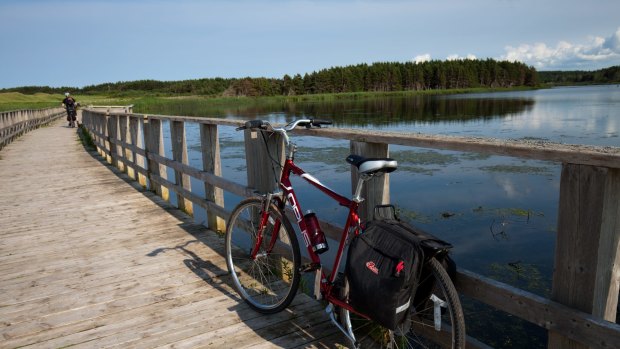 Bike by the lake on  Prince Edward Island.