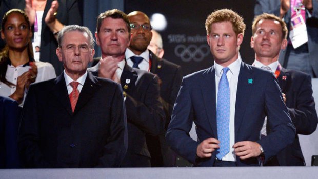 Royal role ... Prince Harry represented the Queen at the Olympic closing ceremony.
