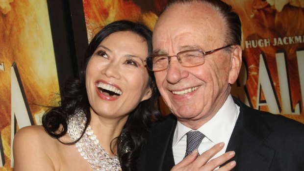 Happier times ..  Wendi Deng and Rupert Murdoch attend the premiere of "Australia" in 2008 in New York City.