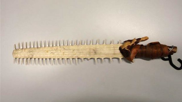 The sawfish sword found at a Millars Well property.