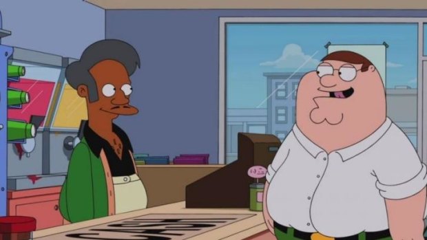 Only let down in this scene ... Apu's voice sounded off.
