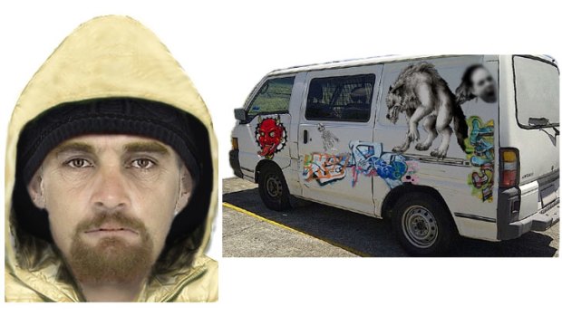 Police are searching for this man and his van, pictured.