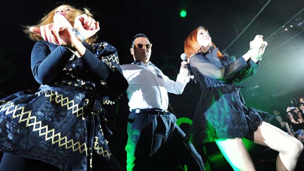Psy performs Gangnam Style at Marquee in Sydney.