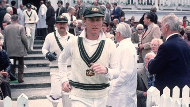 Highs and lows ... Kim Hughes leads the team out in the 1981 Ashes series.