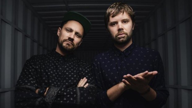 Electronic hip-hop duo: Angus Stuart and Luke Dubber of Hermitude.