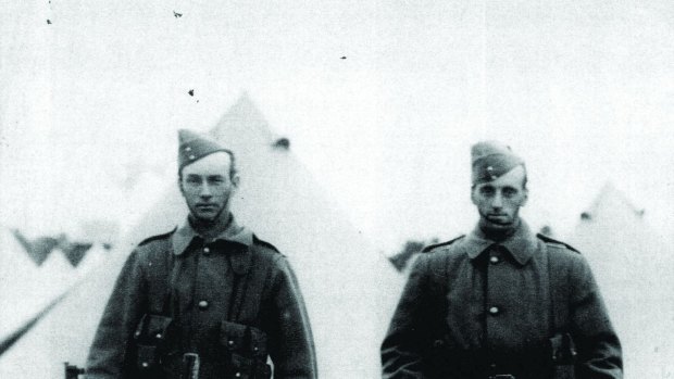 Thomas Gardner (left) at Broadmeadows in 1915.
