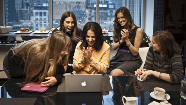 From left: Jemima Kirke, Zosia Mamet, executive producer Jenni Konner, Allison Williams, Lena Dunham.