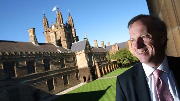 A step ahead of Oxford ... Dr Michael Spence, Vice-Chancellor of Sydney University.
