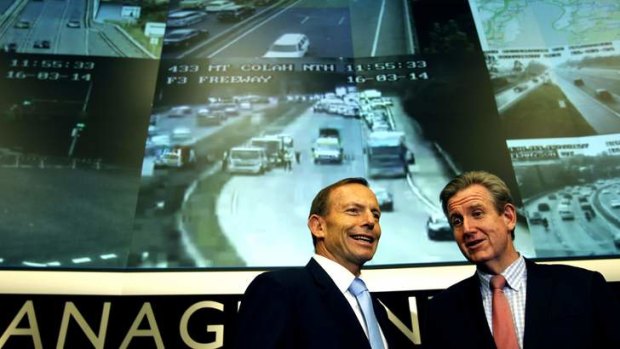 Prime Minister Tony Abbott and NSW Premier Barry O'Farrell at the announcement of the NorthConnex project earlier this year.