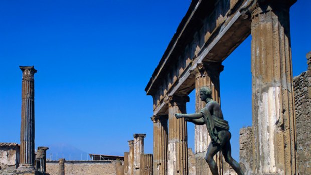 The Temple of Apollo at Pompeii.