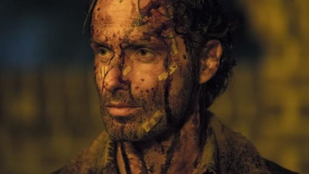 Bloody Rick: He didn't let the walkers in to Alexandria but Rick (Andrew Lincoln) sure knew what to do once they arrived.