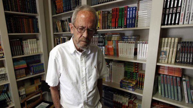 Prolific: the author Elmore Leonard stands in his Detroit home.
