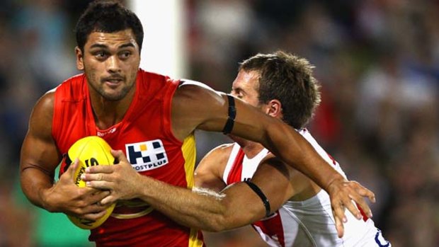 Out on his feet ... Karmichael Hunt.
