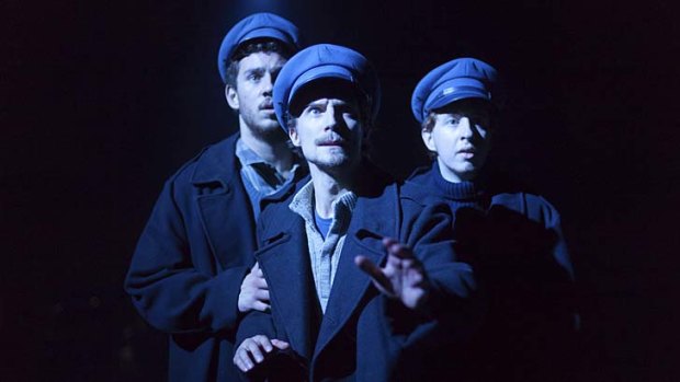 Haunted memories ... from left, Daniel Macey, Mitchell Riley and Alexander Knight in the opera about a lighthouse whose three keepers have vanished.